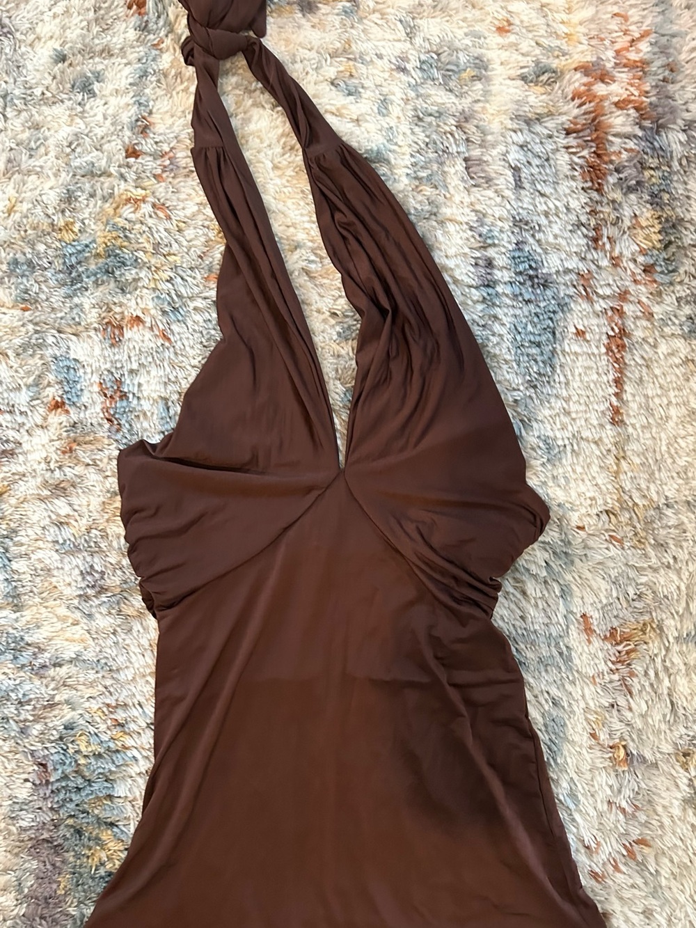 Y2K brown halter top by Bebe